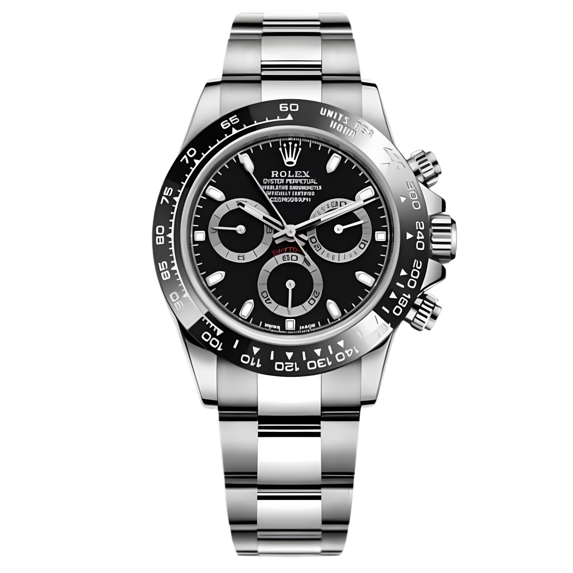 Đồng Hồ Rolex Cosmograph Daytona 40 1165000LN-0002 Mặt Số Đen Dây Oyster Thép
