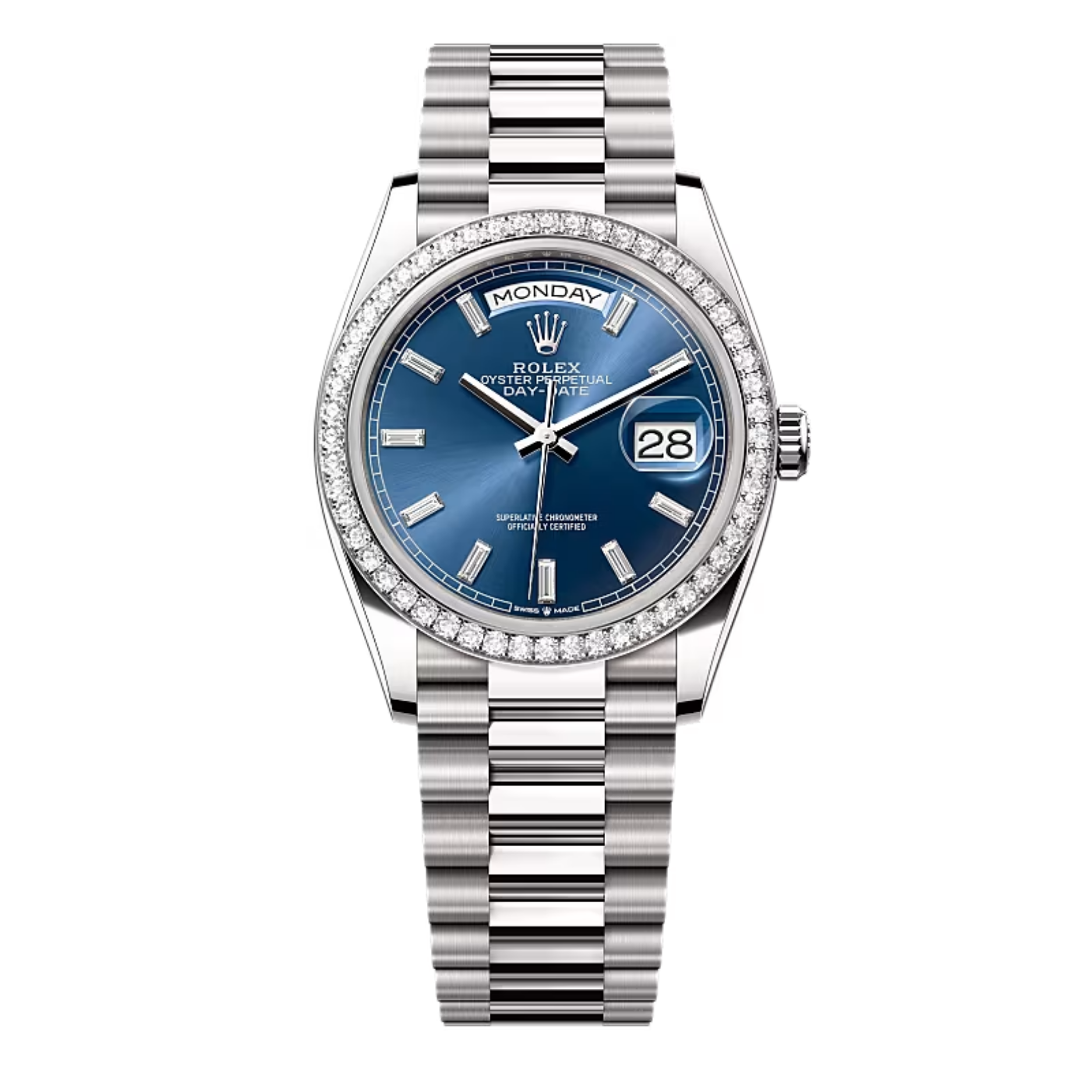 Rolex Day-Date 36 128349RBR Mặt Số Xanh Dương