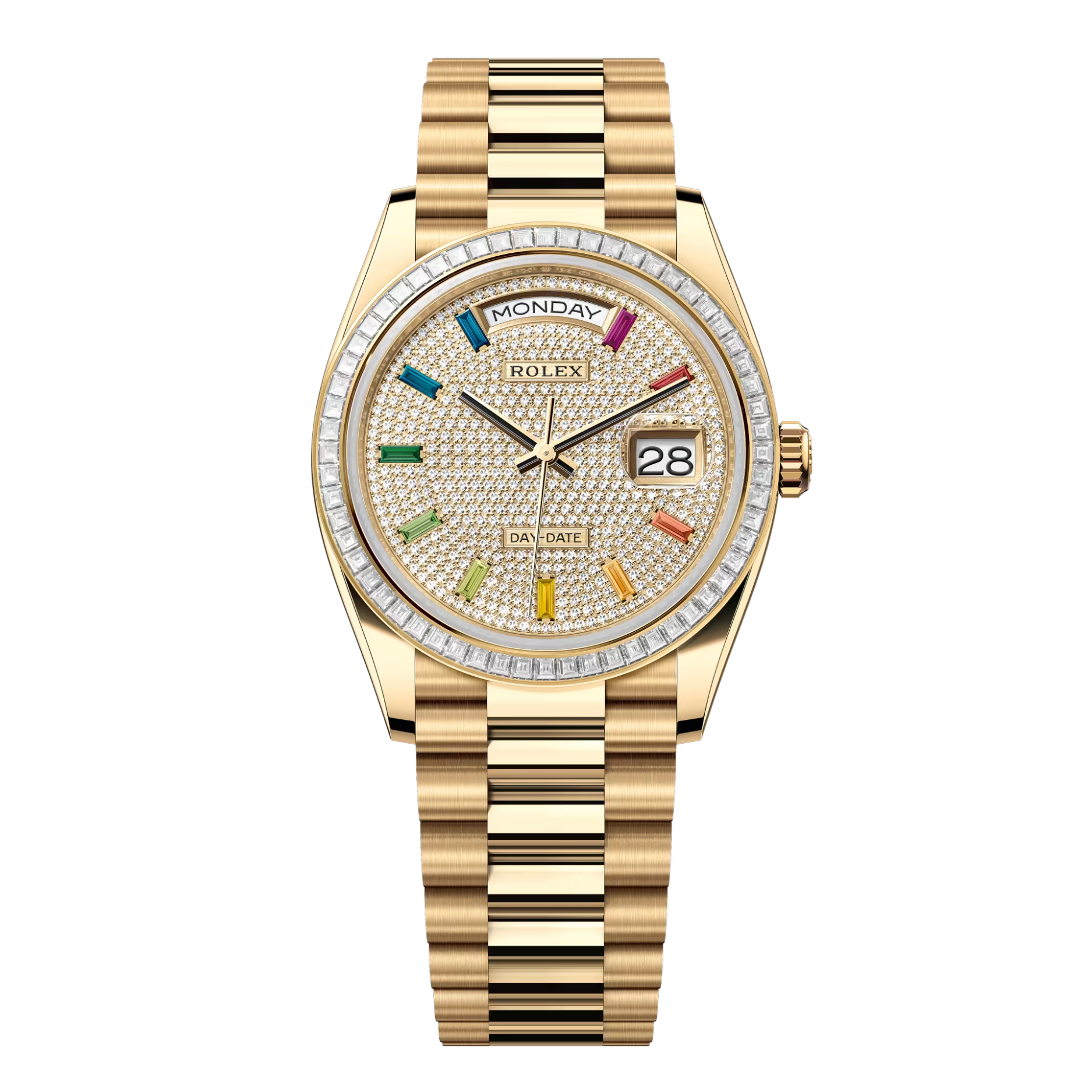 Rolex Day-Date 36 128398TBR-0012 Mặt Số Kim Cương