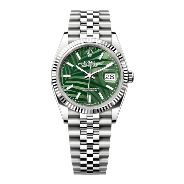 Rolex Datejust 36 126234-0047 Mặt Số Lá Cọ Xanh