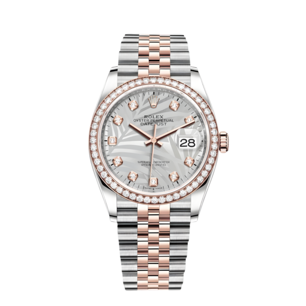 Rolex Datejust 36 126281RBR-0025 Mặt Số Lá Cọ Bạc