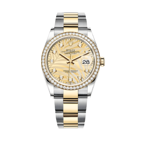 Rolex Datejust 36 126283RBR-0030 Mặt Số Lá Cọ Vàng