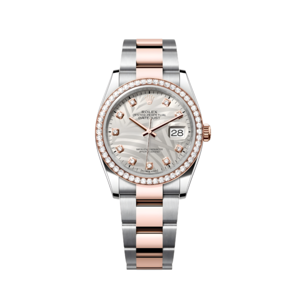 Rolex Datejust 36 126281RBR-0026 Mặt Số Lá Cọ Bạc